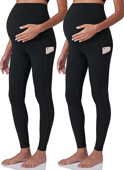 POSHDIVAH Women's Maternity Workout Leggings for Active Moms