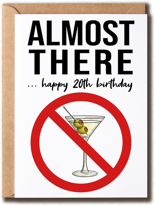 20th Birthday Martini Card - ALDDesigns