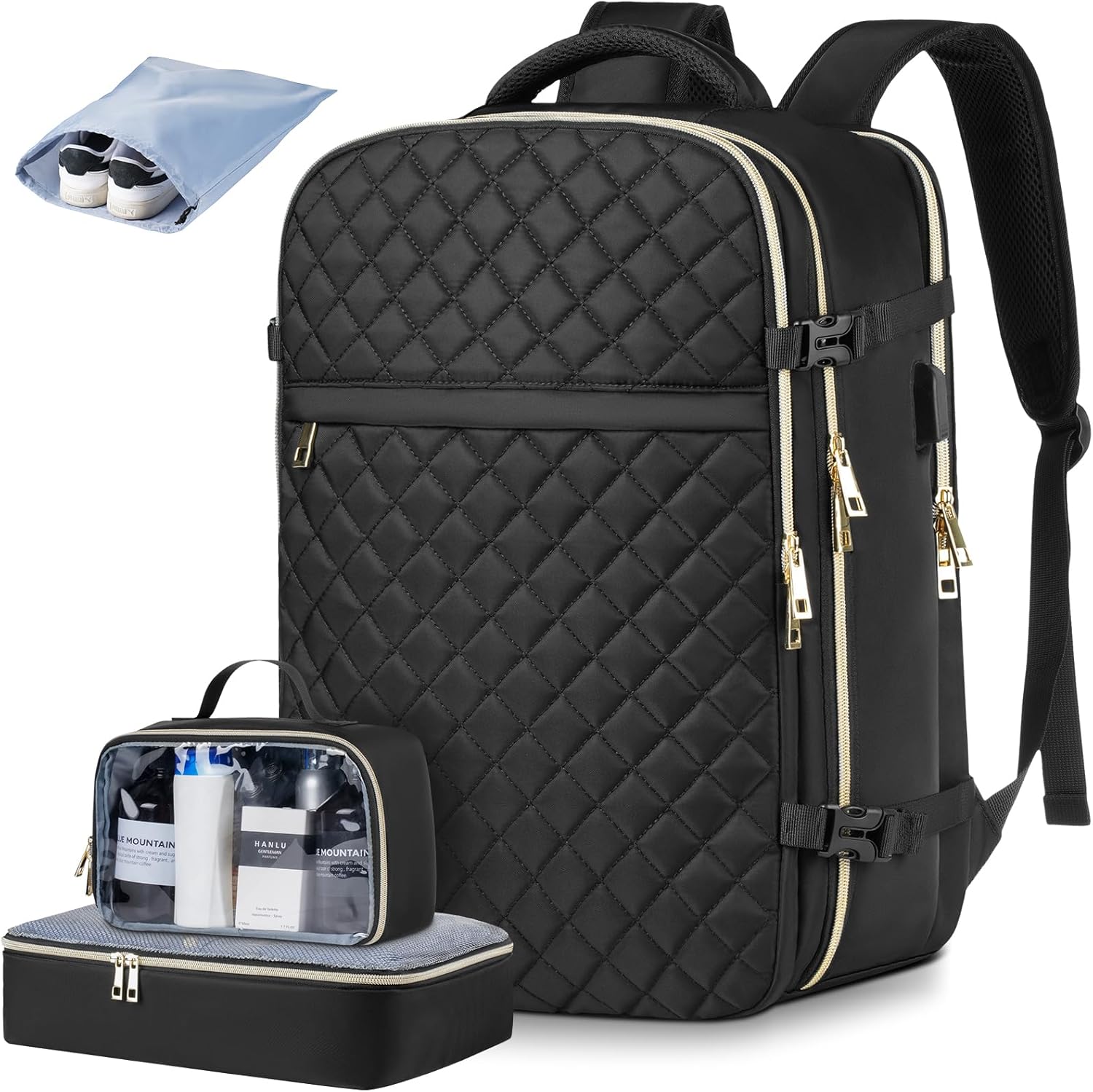 MOMUVO Travel Backpack for Women with USB Charging Port