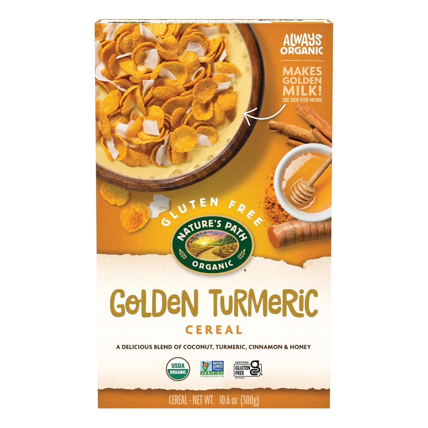 Nature's Path Organic Golden Turmeric Cereal for Healthy Mornings