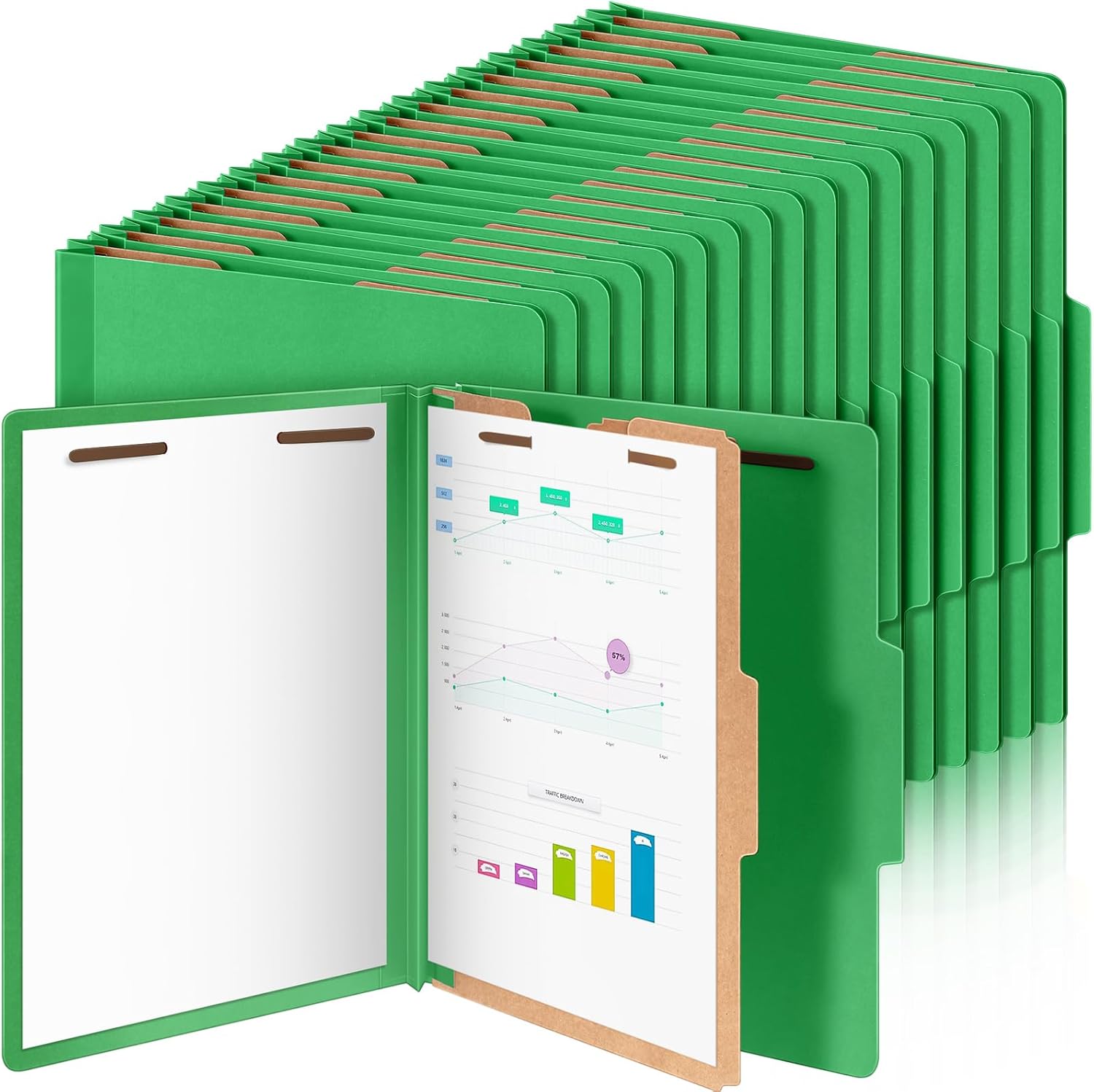 48 Pcs Classification Folders for Efficient Document Organization