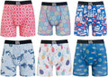 Boxer Briefs for Men Pack of 6 - Chafe Safe Moisture Control