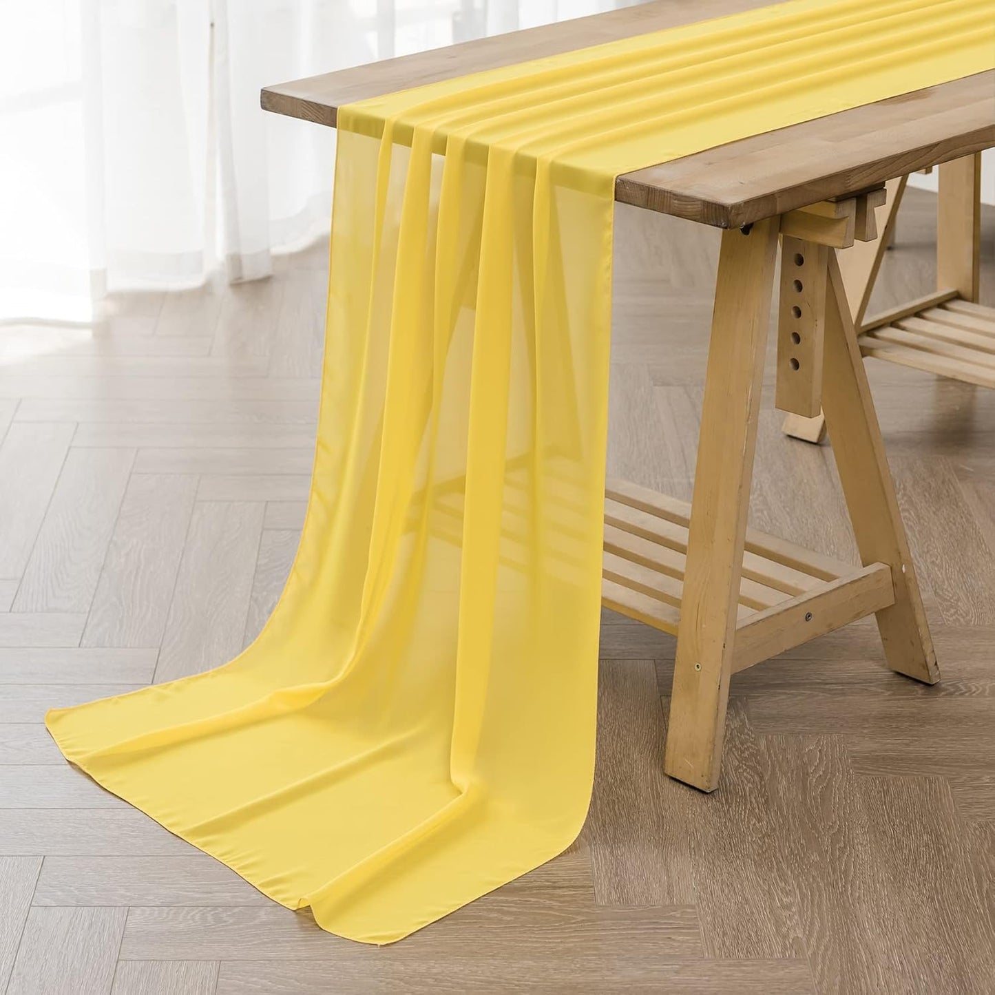 12Pack 9ft Chiffon Table Runner for Elegant Event Decorations