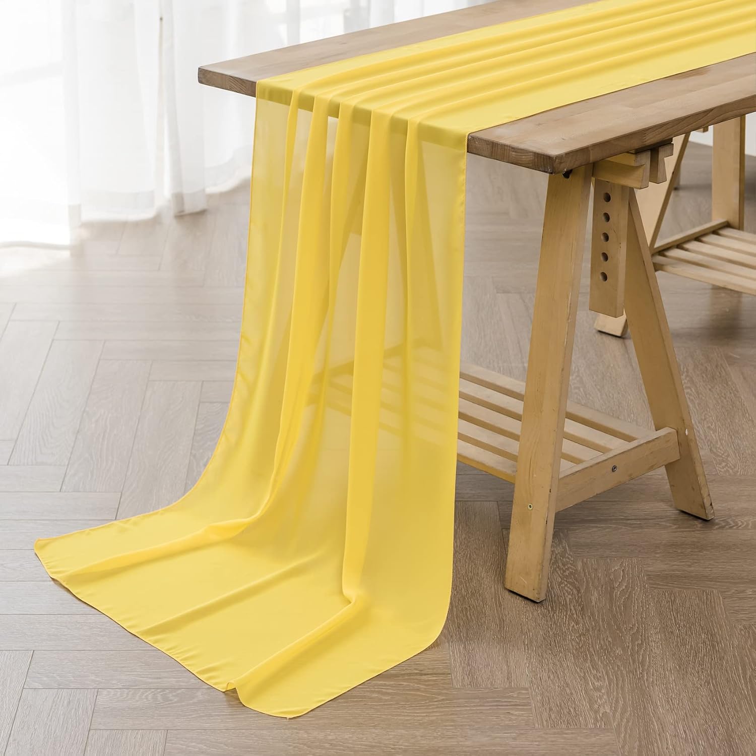 12Pack 9ft Chiffon Table Runner for Elegant Event Decorations