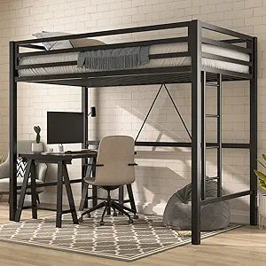 IMUsee Loft Bed Frame for Juniors and Adults, Twin Size