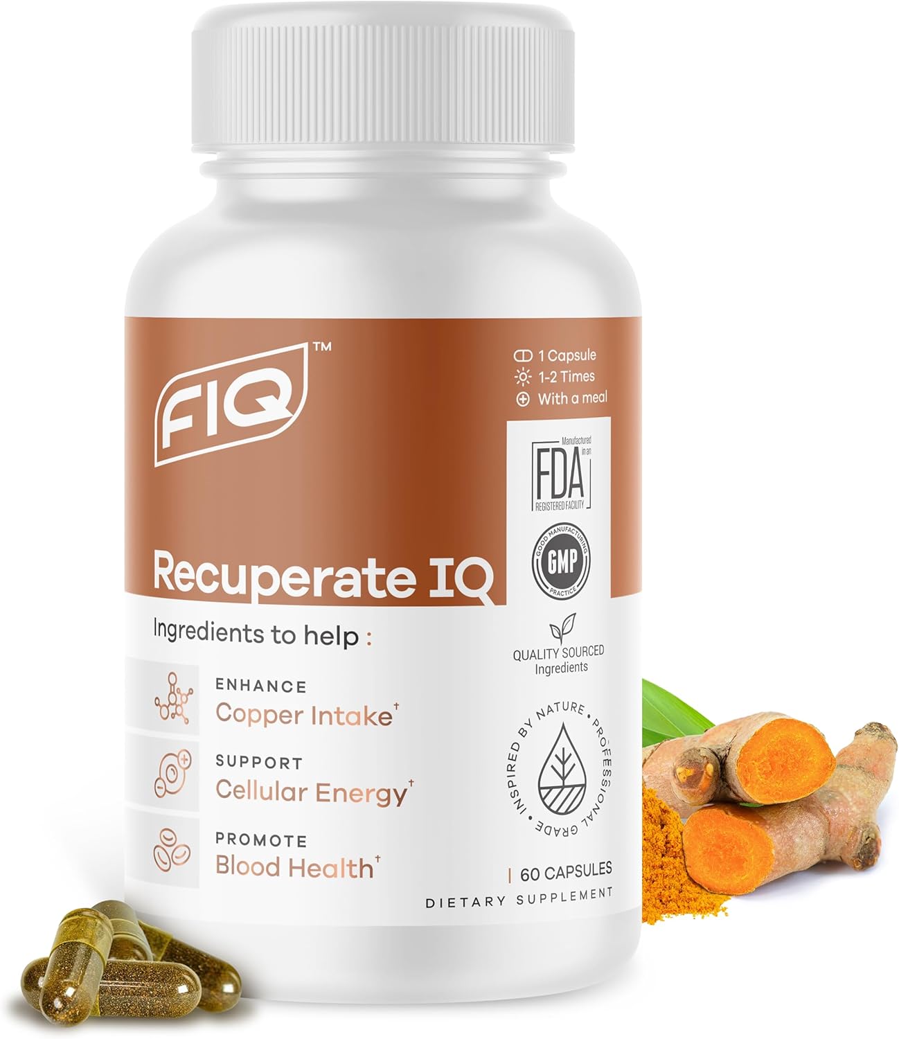 Recuperate IQ Copper Supplements - 5-in-1 High Absorption Formula