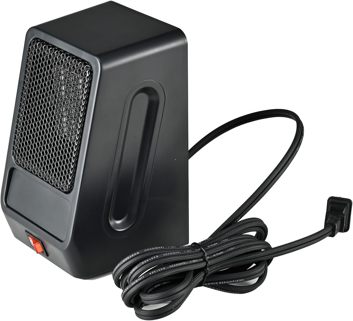 Sleek Black Portable Heater - Efficient Room Heating