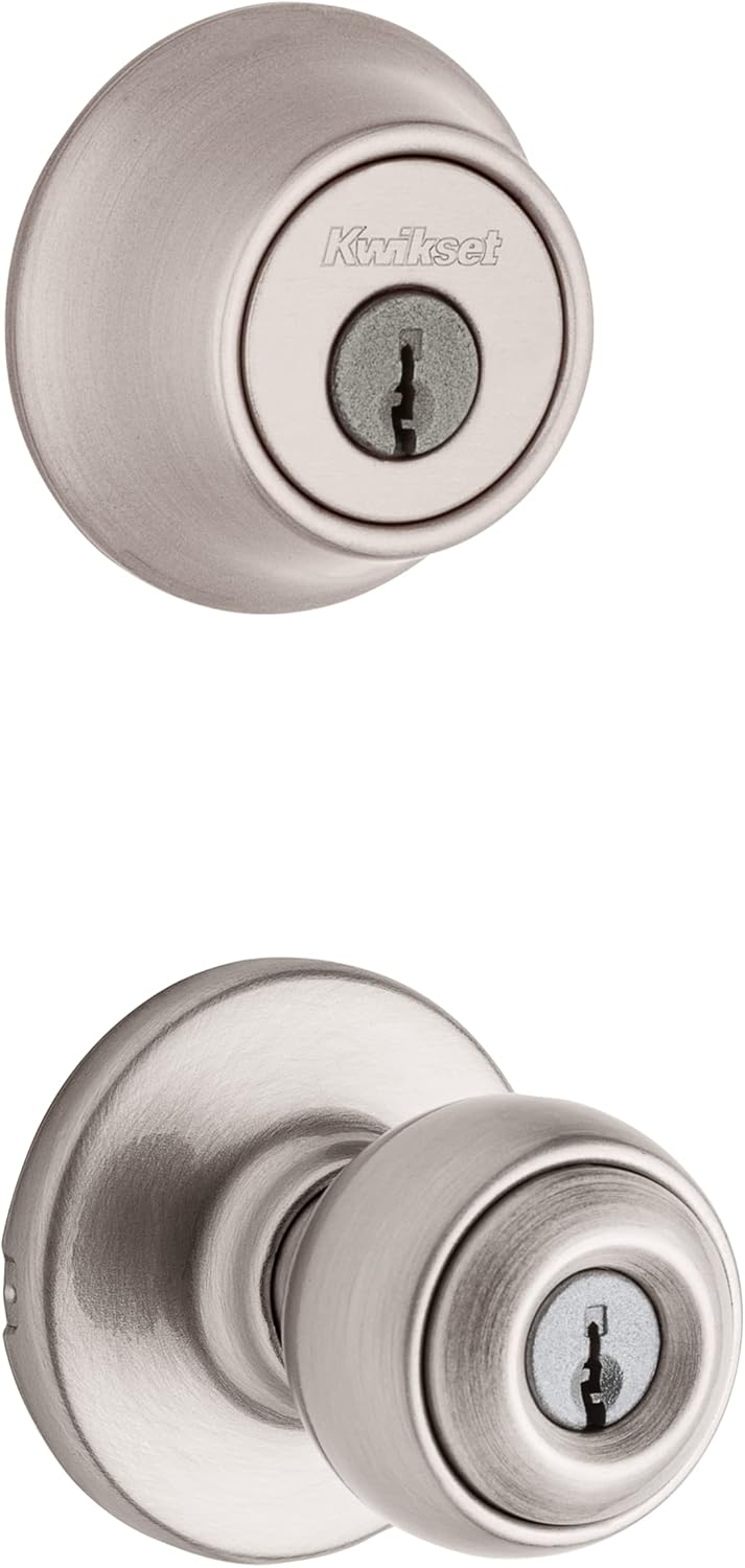 Kwikset Polo Entry Knob and Deadbolt Combo Pack for Security