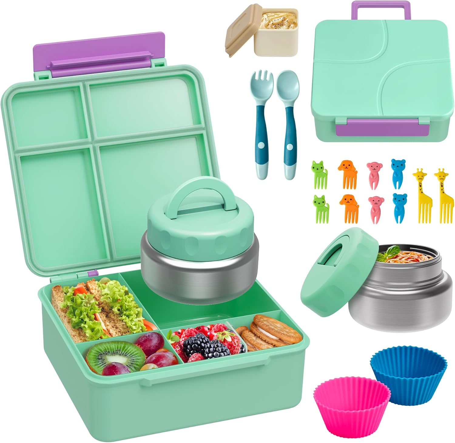 Bento Lunch Box with Soup Thermo for Kids - Leakproof Design