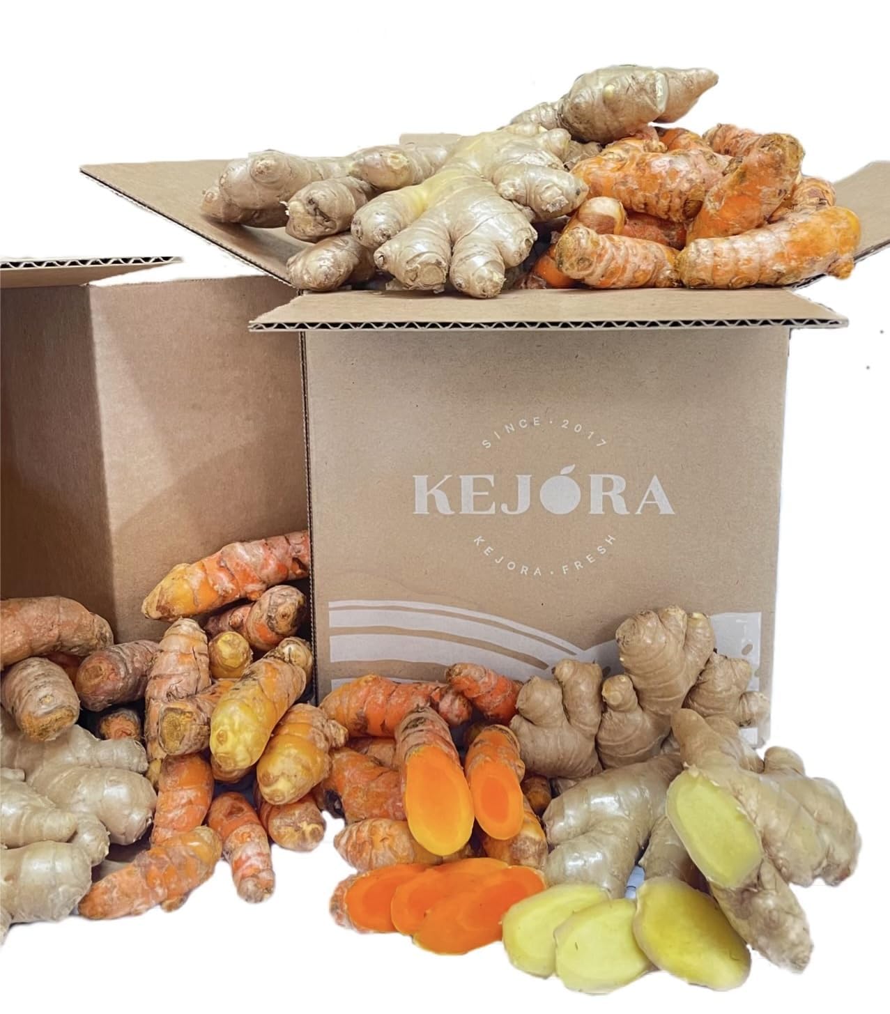4 Lbs Fresh Hand Picked Ginger and Turmeric Root Combo