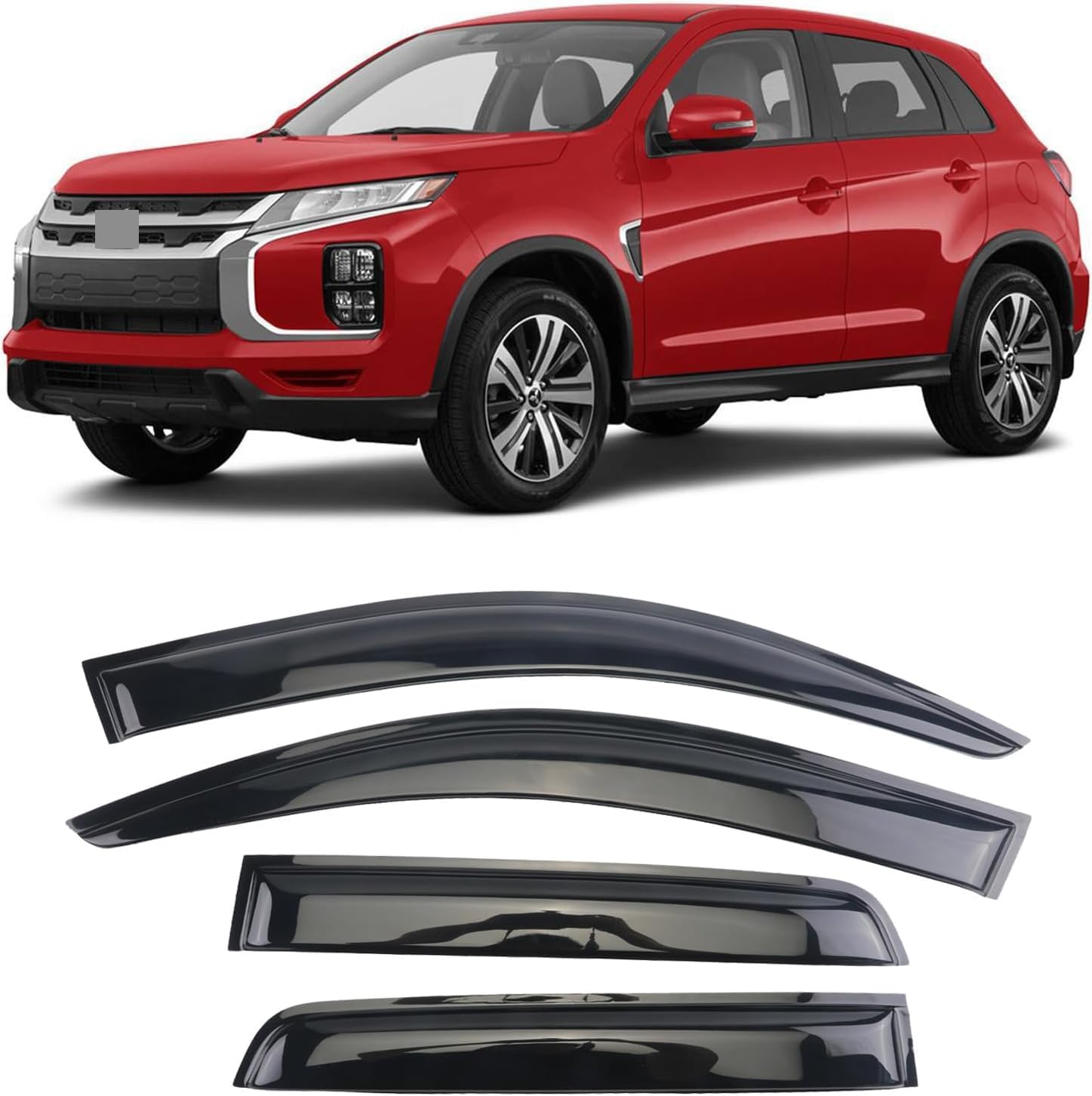 Outside Mount Window Visor Deflectors for M-itsubishi Outlander
