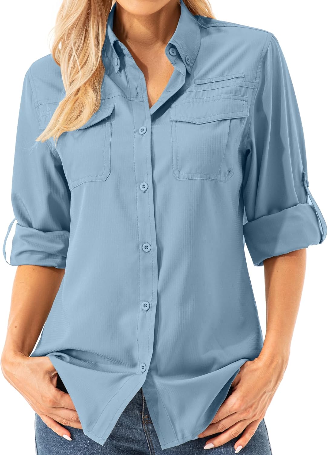 Womens UPF 50+ UV Sun Protection Long Sleeve Outdoor Shirts