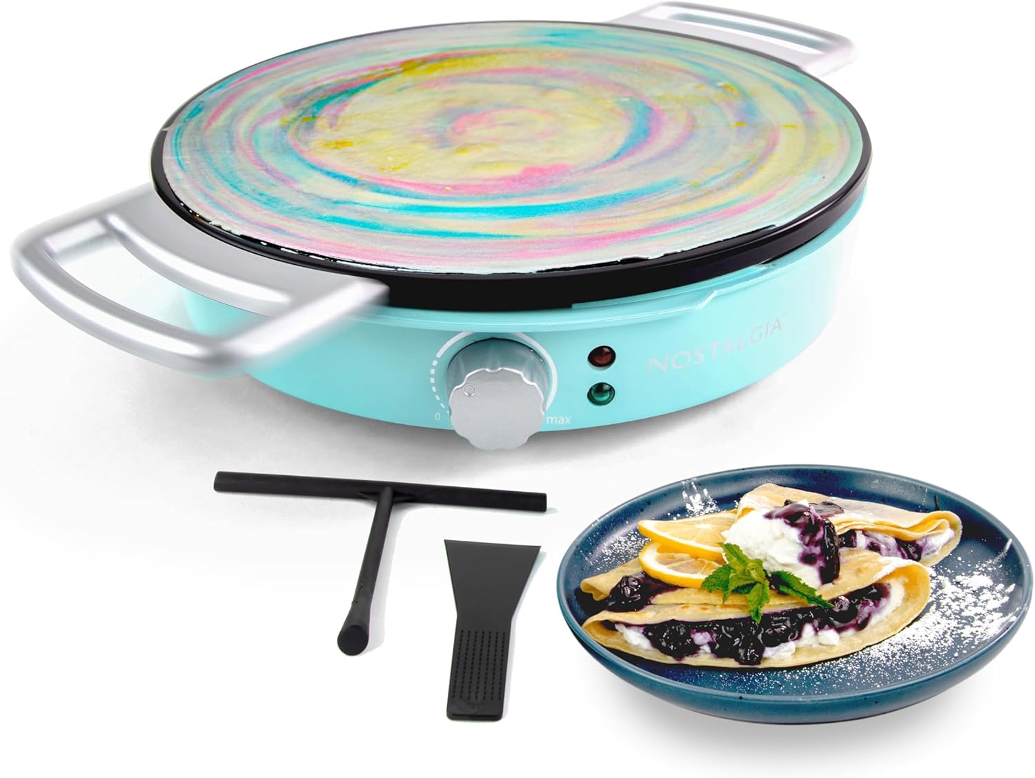 Nostalgia Spinning Crepe Maker - Non-Stick Griddle Kit
