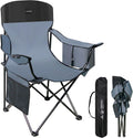 Portable Folding Camping Chair - Cooler, Cup Holder & Carry Bag