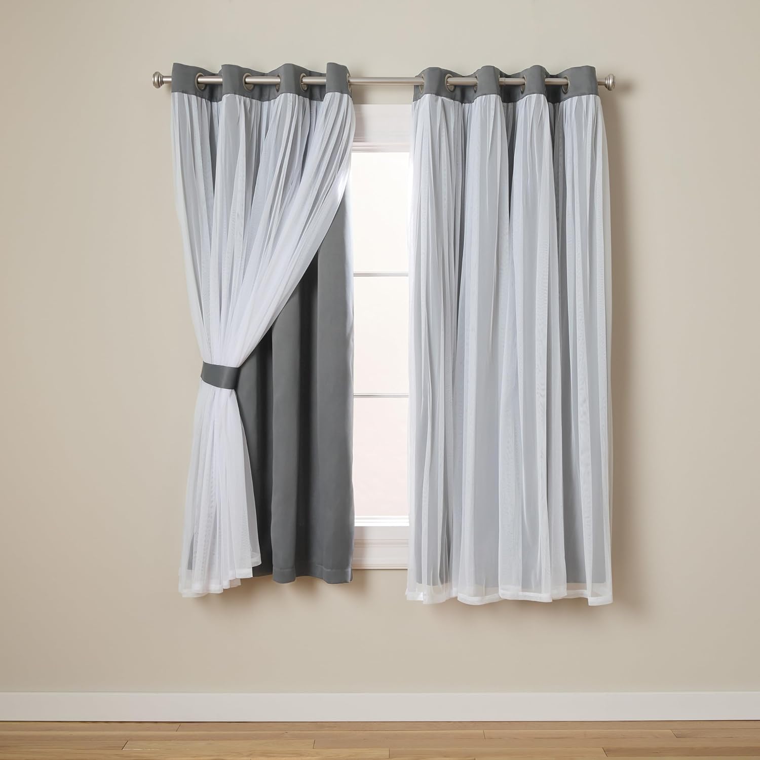 Talia Double Layer Indoor Curtains for Stylish Home Decor
