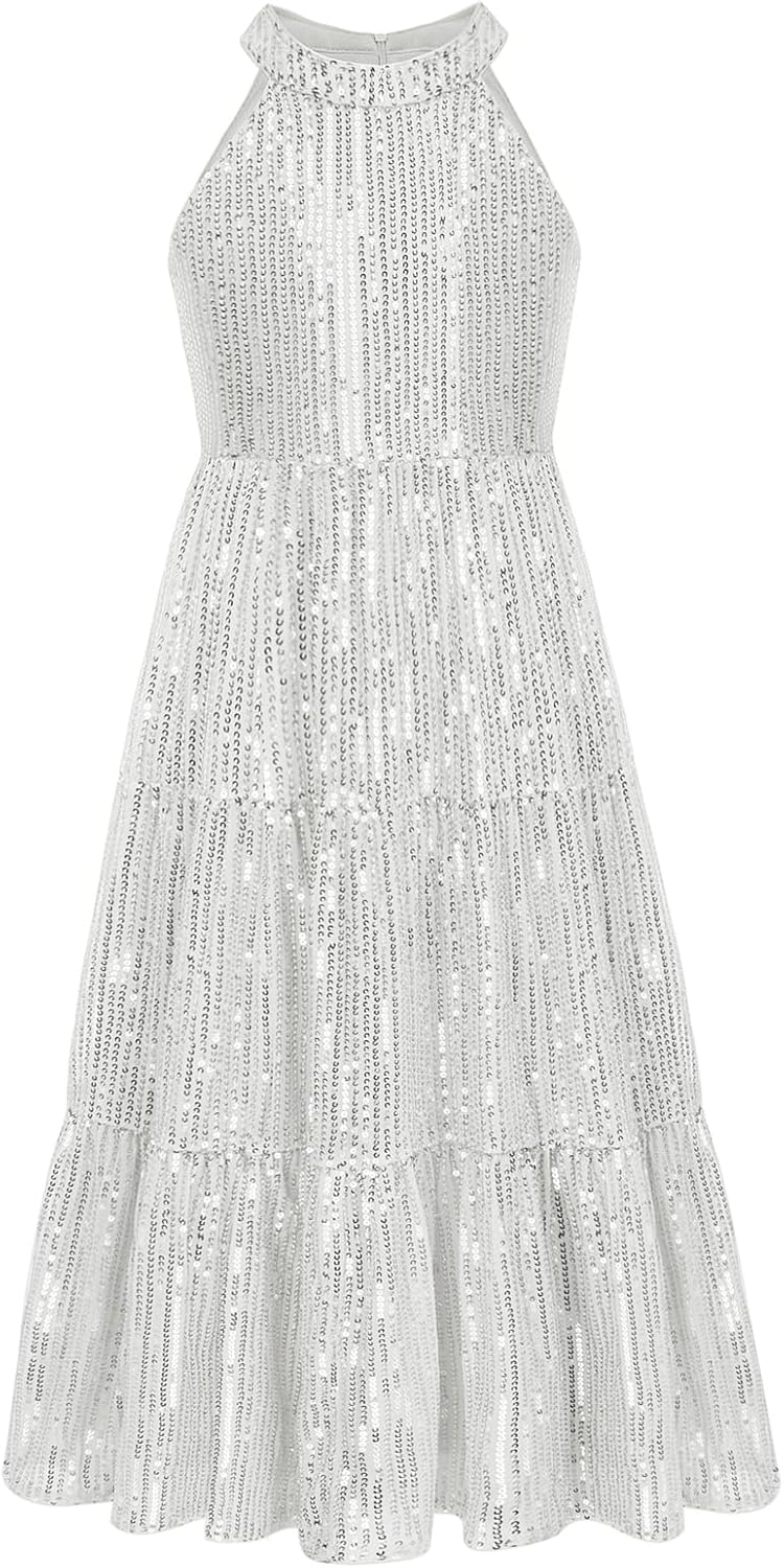 Elegant Girls Sequin Dress for Parties and Special Occasions