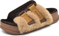 KuaiLu Women's Orthotic Faux Fur Platform Slippers - Cozy Support