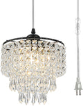 8 Chandelier Plug in Crystal Pendant Light for Any Room