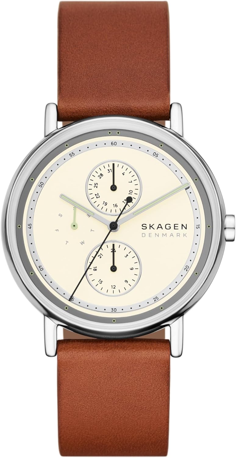 Skagen Signatur Minimalist Men's Watch with Leather Band Style