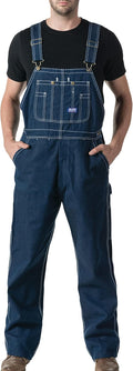 Big Smith Men's Rigid Denim Bib Overall for Men - 11.5 oz Denim
