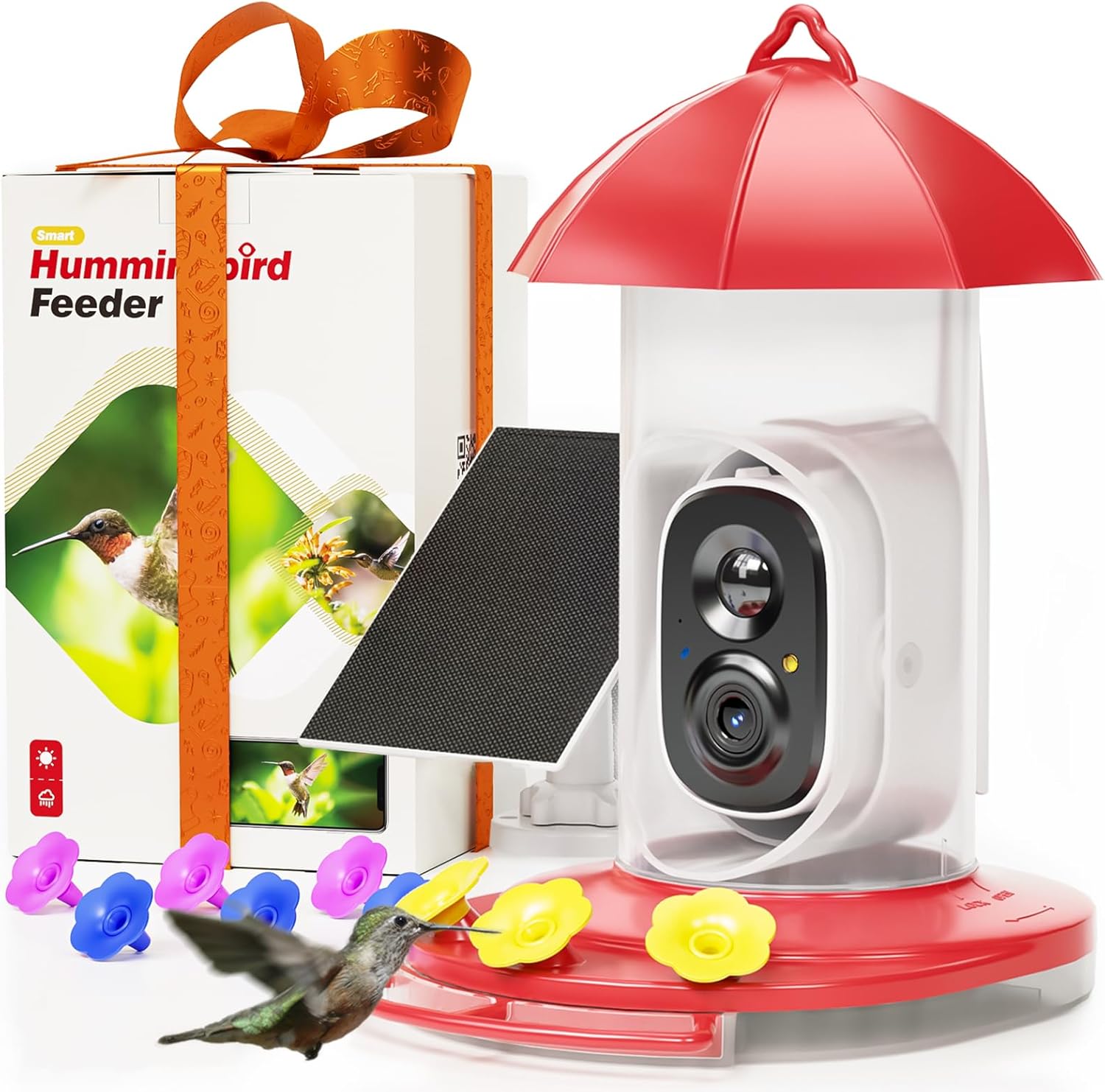 LongPlus Hummingbird Feeder with Camera for Outdoor Bird Watching