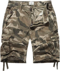 FOURSTEEDS Women's Fitted Multi-Pockets Camouflage Bermuda Shorts