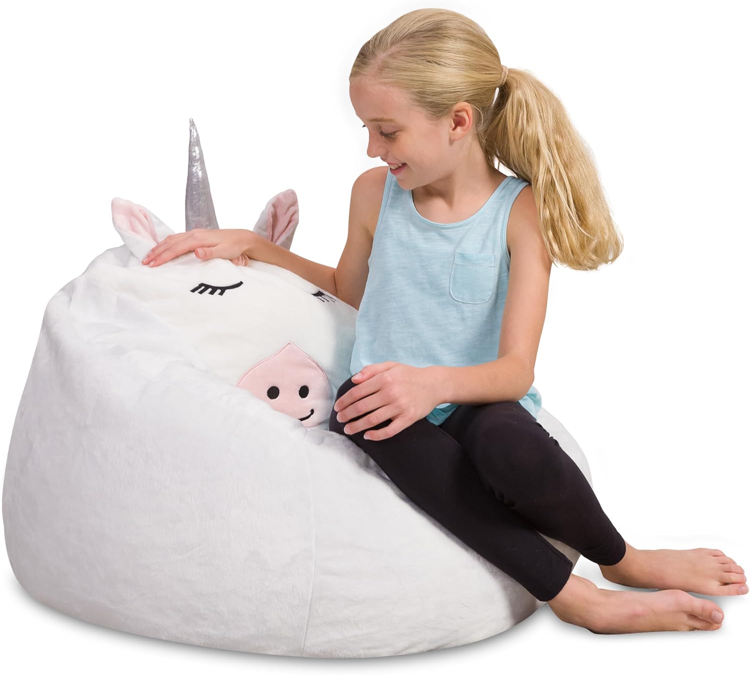 Posh Creations Soft Unicorn Bean Bag - Kids' Comfy Favorite