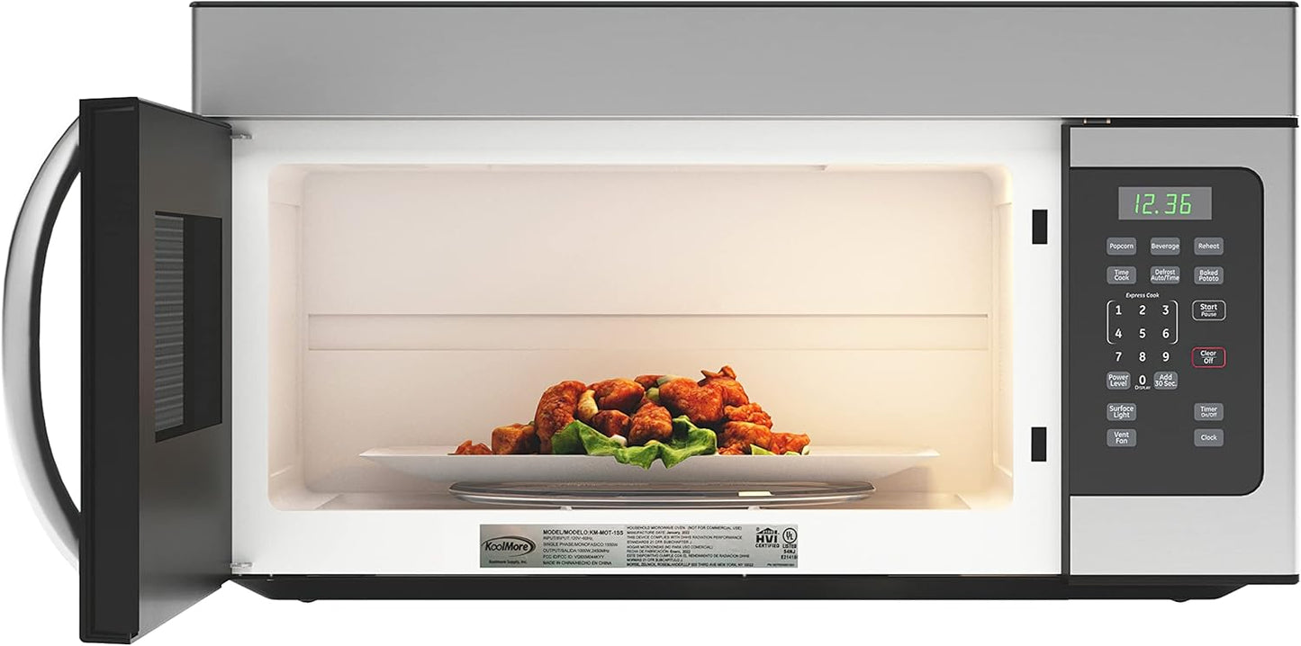 KoolMore 30 Microwave & Vent Hood Combo, Auto Cook, Reheat, Timer & Defrost