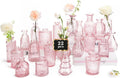 Pink Flower Bud Vases in Bulk 22 - Vintage Small Glass Vases