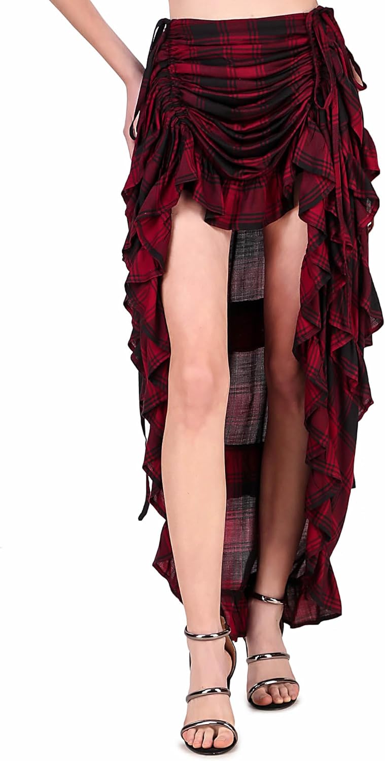 Steampunk Victorian Cosplay Costume High-Low Show Girl Skirt