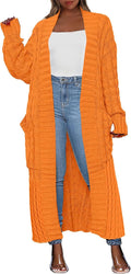 Caracilia Women's Elegant Long Cardigan Sweater for Autumn Wear