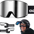 Odoland Flip Up Ski Goggles OTG Anti-Fog Snow Goggles - Fast