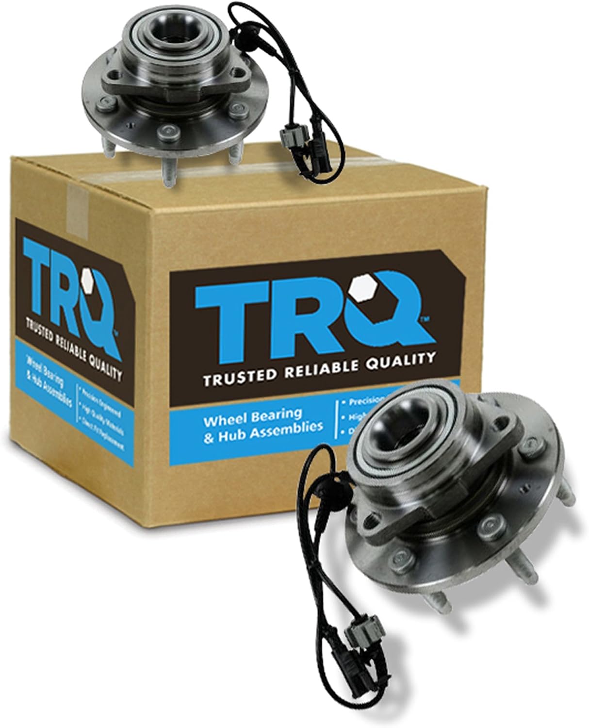 TRQ 2 Piece Front Wheel Bearing & Hub Assembly Set for 4WD