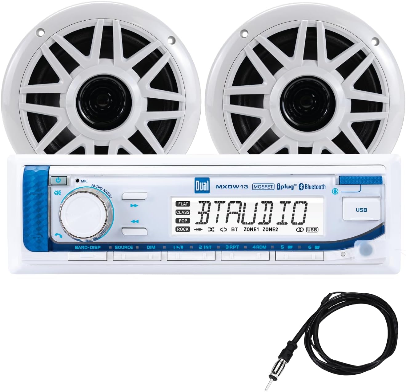 Marine Radio w/ Bluetooth & Boat Speakers