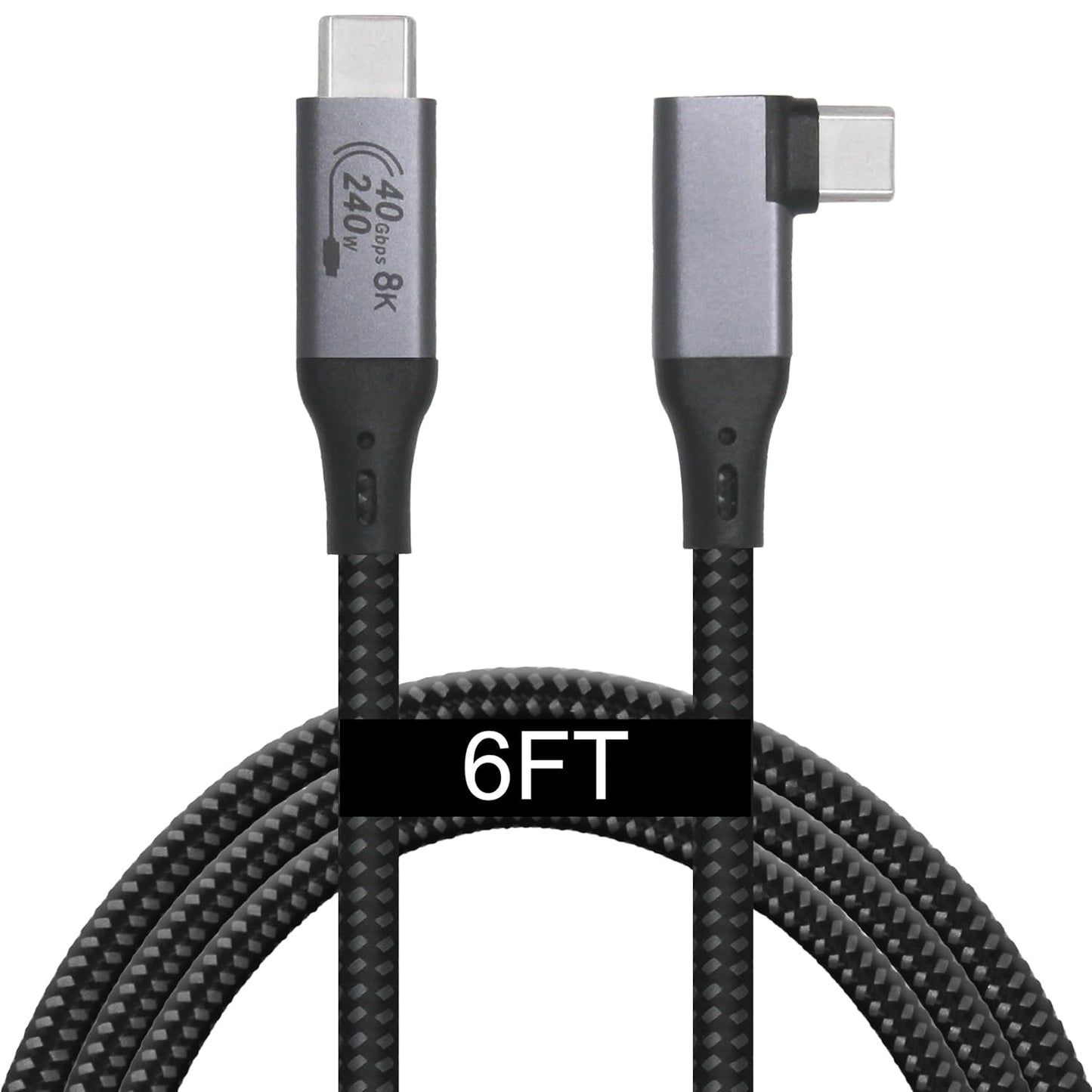 VEBNER 6ft USB4 Cable: 8K Display, 40gbps Transfer, 240W Charging