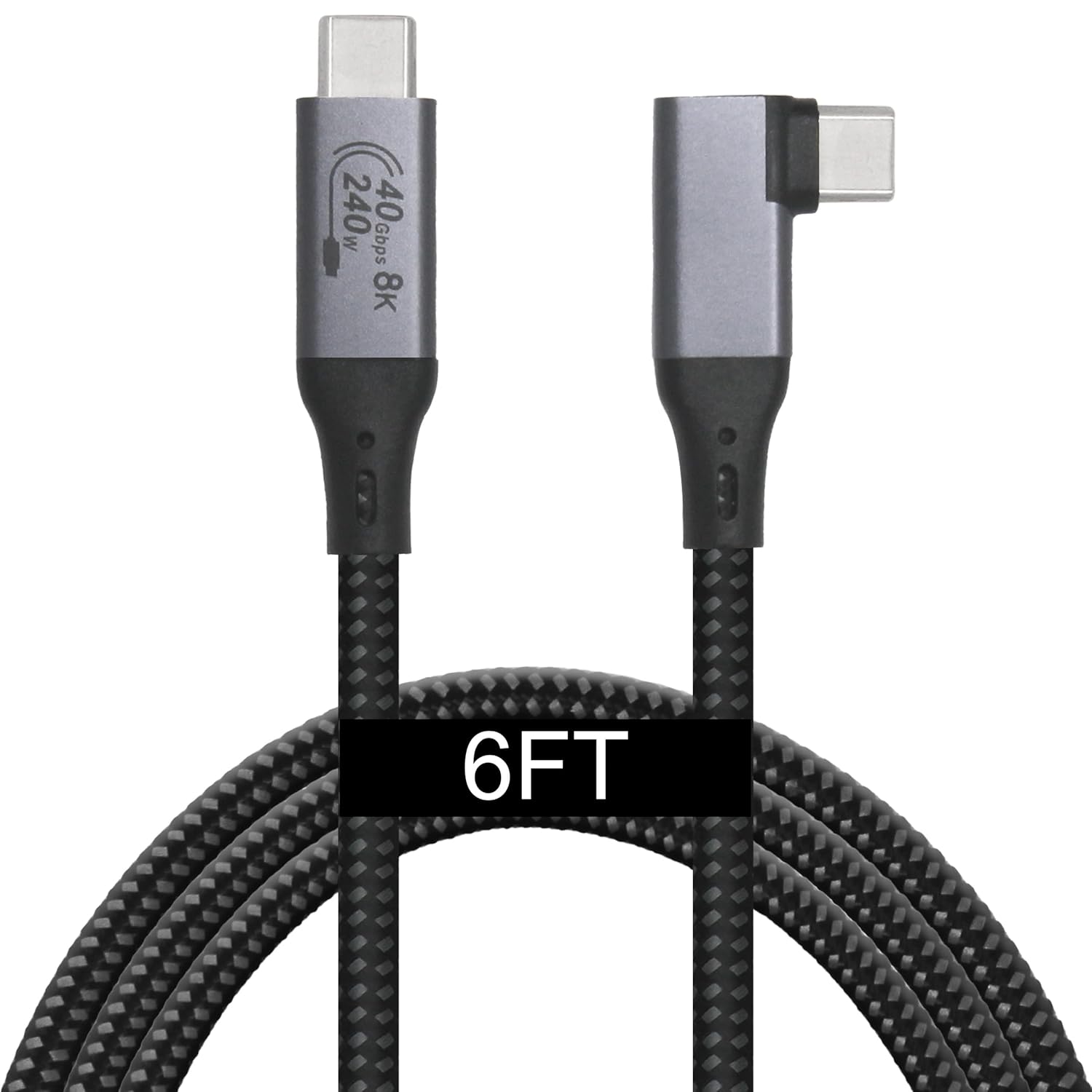 VEBNER 6ft USB4 Cable: 8K Display, 40gbps Transfer, 240W Charging