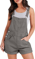 Denim Shorts Overalls for Women - Loose Fit Adjustable Rompers