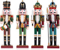 4PCS Wooden Christmas Nutcracker Soldiers 30CM - Traditional