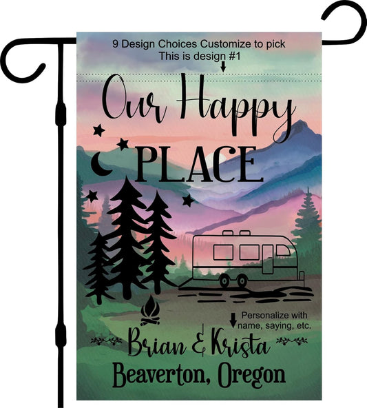 Custom Campsite Flag for Outdoor Enthusiasts by Krista