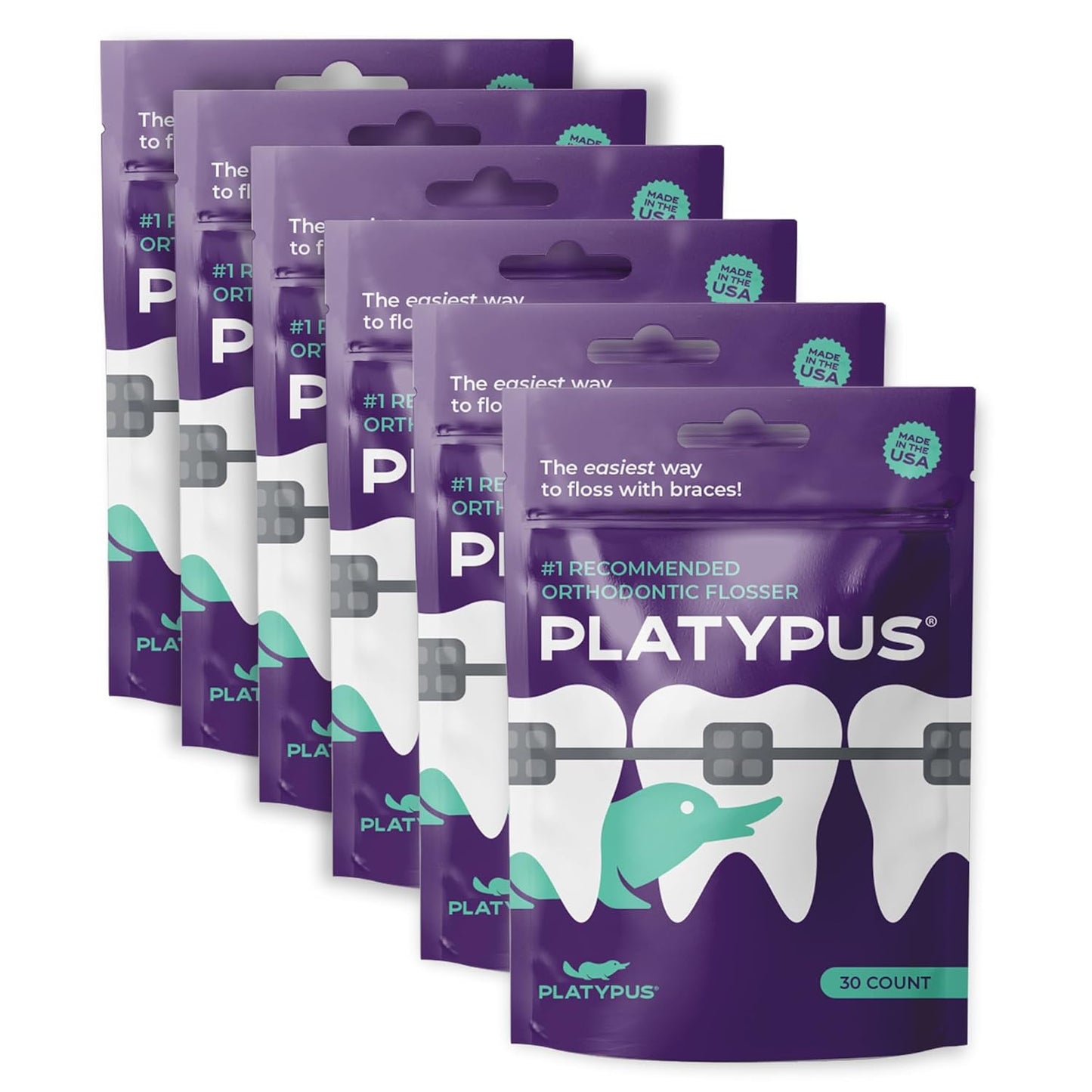 Platypus Orthodontic Flossers for Braces - Easy and Safe Use