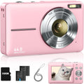 Digital Camera FHD 1080P Point and Shoot Kids Camera - Compact Pink