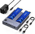 M.2 NVMe Docking Station Dual-Bay SSD Cloner - Fast Portable Backup