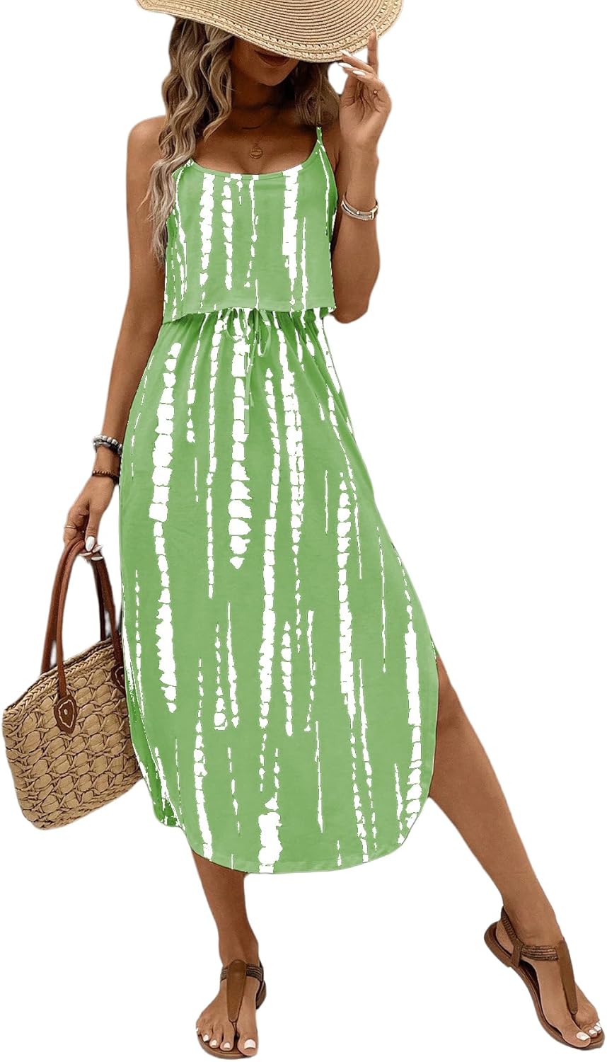 Women's Spaghetti Strap Tie Dye Cami Dress for Every Occasion