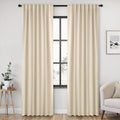 Blackout Curtains 52 x 84 in 2 Panels Cream Beige - Room Darkening
