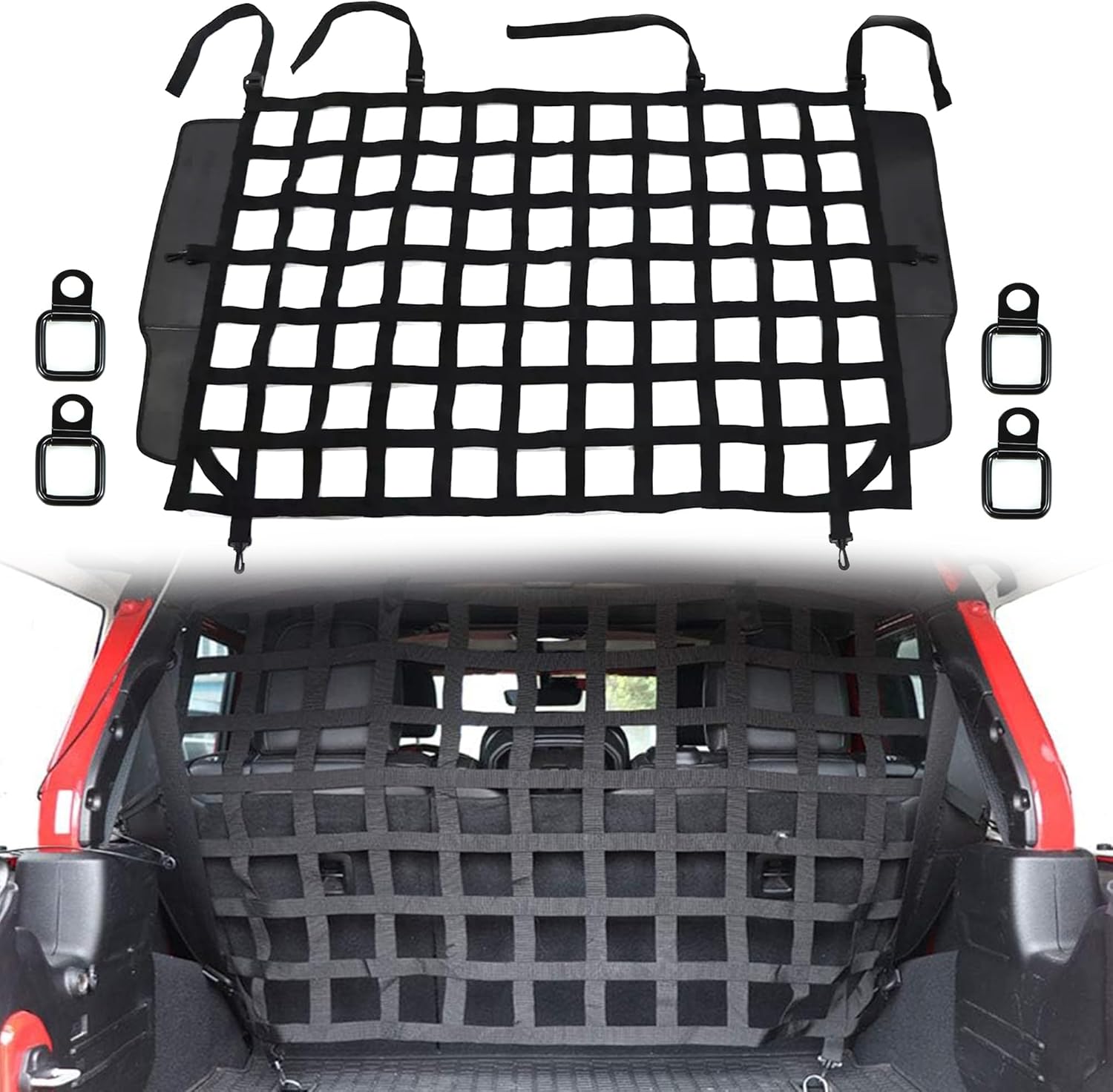 G Dog Barrier Cargo Net for Jeep Wrangler JK JL 2007-2025