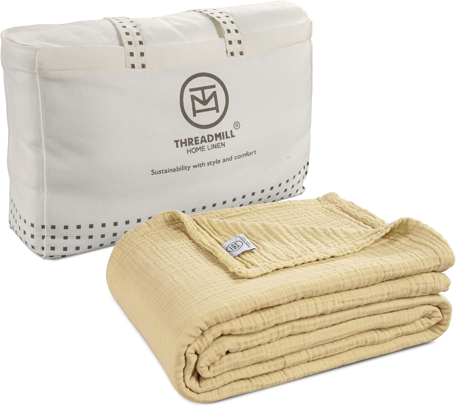 Threadmill King Size Blanket - Lightweight 4 Layer Cotton Gauze