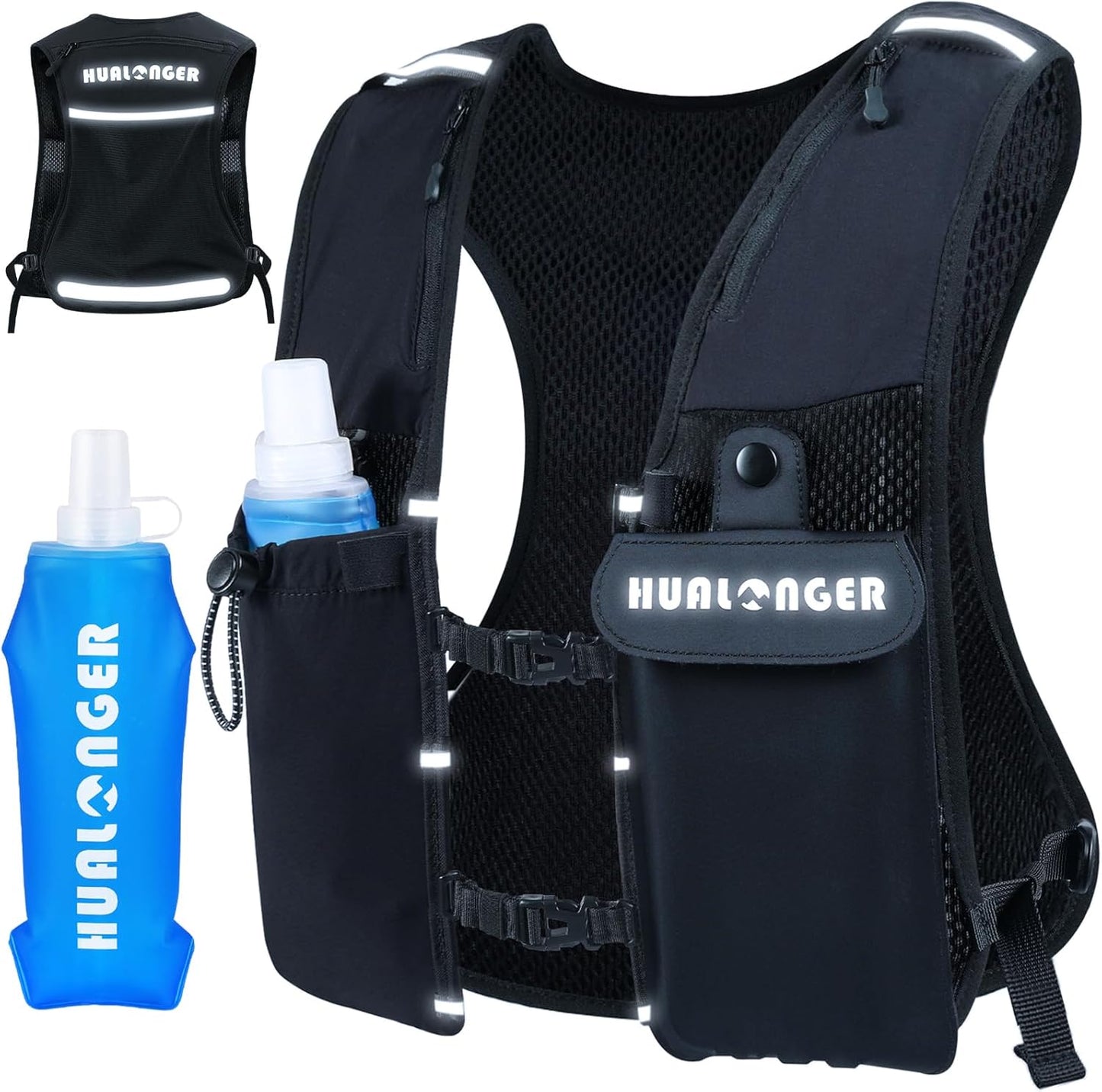 Running Hydration Vest for Men and Women with Soft Flask