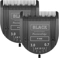 Adjustable 5-in-1 Blades Dog Grooming Blades BLACK 2PC - Versatile