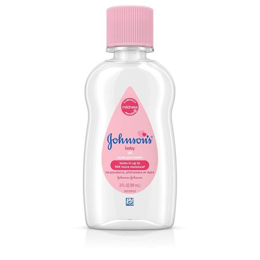Johnson's Baby Oil: Prevents Moisture Loss, 3 fl. oz