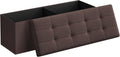43 in Folding Storage Ottoman Bench - Quick Assembly, 660 lb Capacity